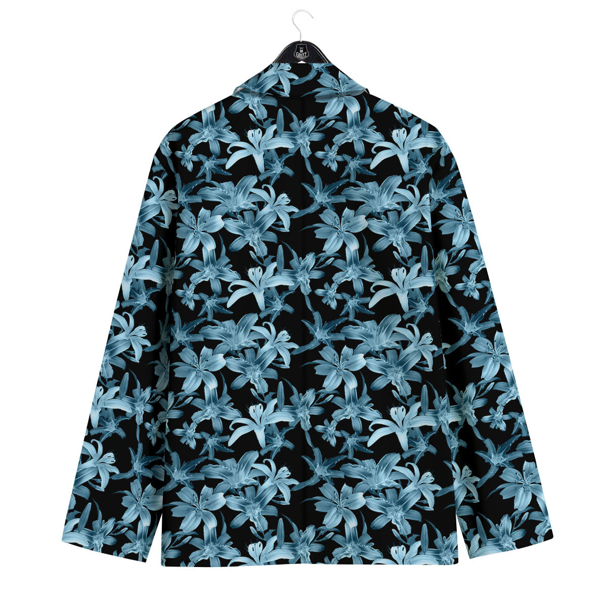 Tropical Blossom Blue Print Pattern Men's Sport Coat-grizzshop