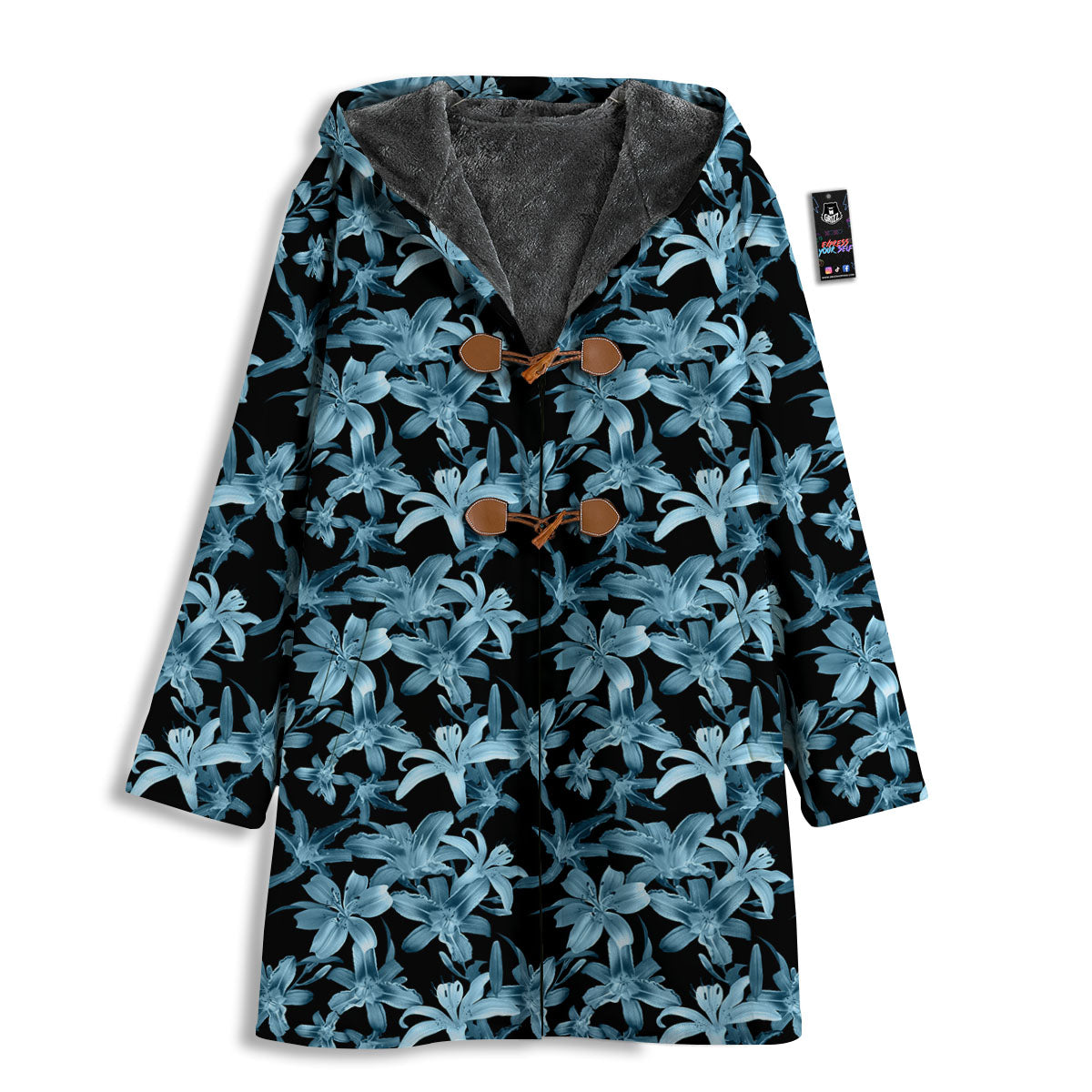 Tropical Blossom Blue Print Pattern Men's Windbreaker Jacket