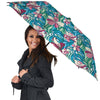 Tropical Blossom Teal Pink Print Pattern Umbrella-grizzshop