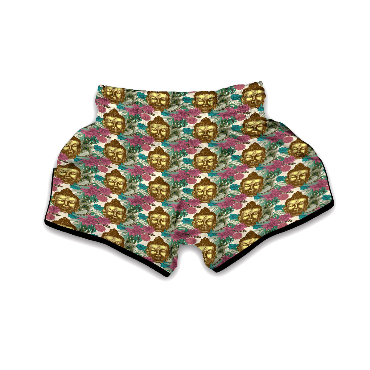 Tropical Buddha Pattern Muay Thai Boxing Shorts-grizzshop