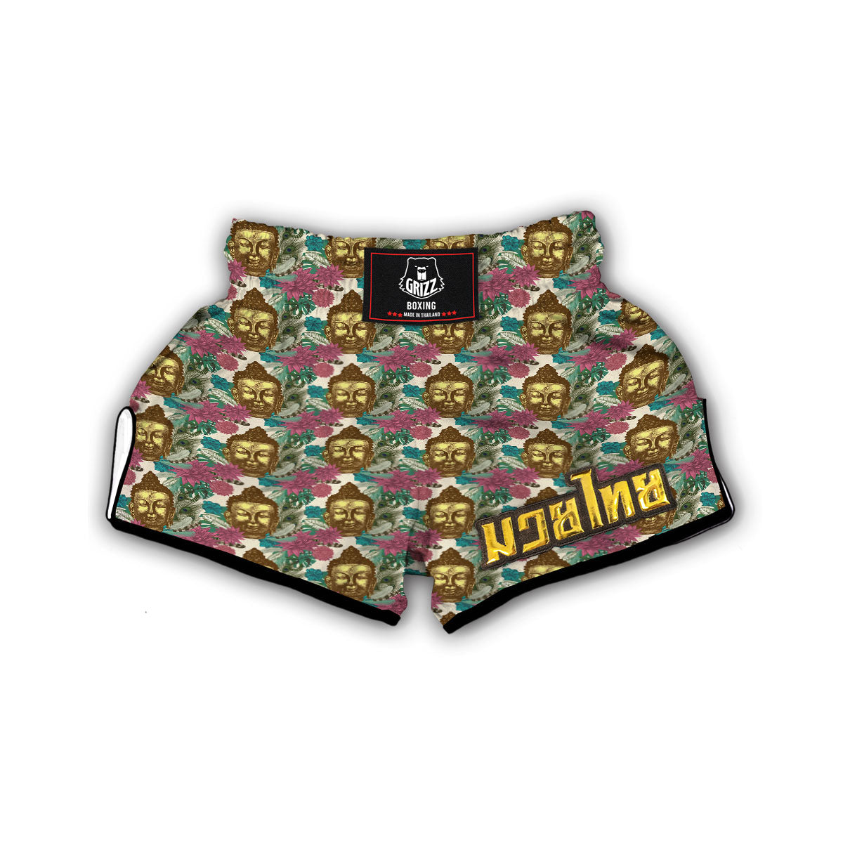 Tropical Buddha Pattern Muay Thai Boxing Shorts-grizzshop