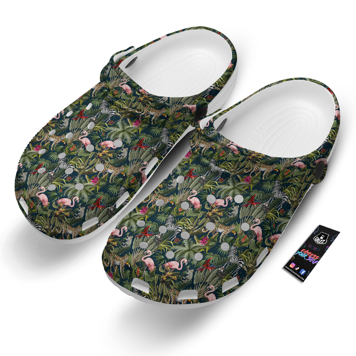 Tropical Cartoon Print Pattern Clog-grizzshop