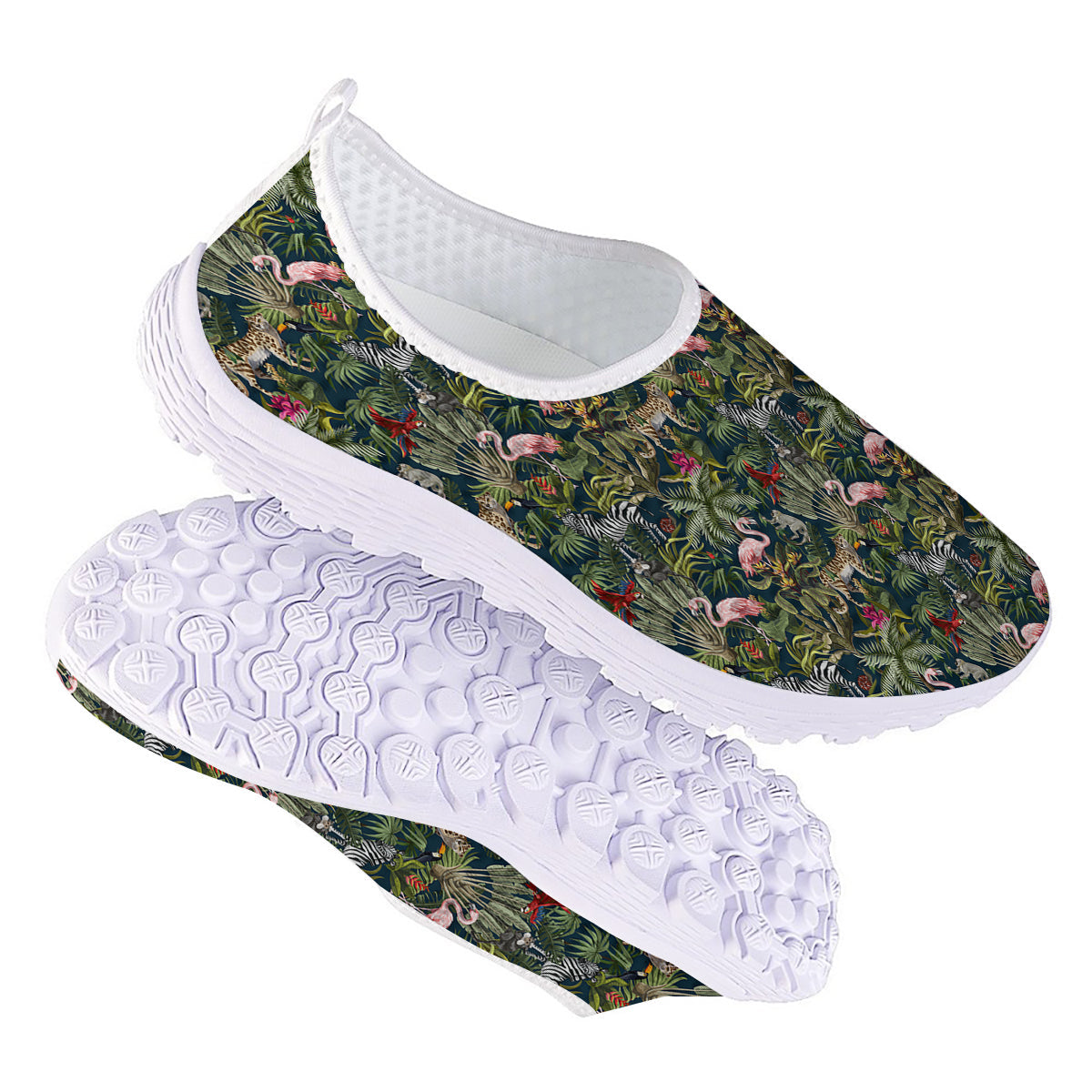 Tropical Cartoon Print Pattern Nurse Shoes-grizzshop