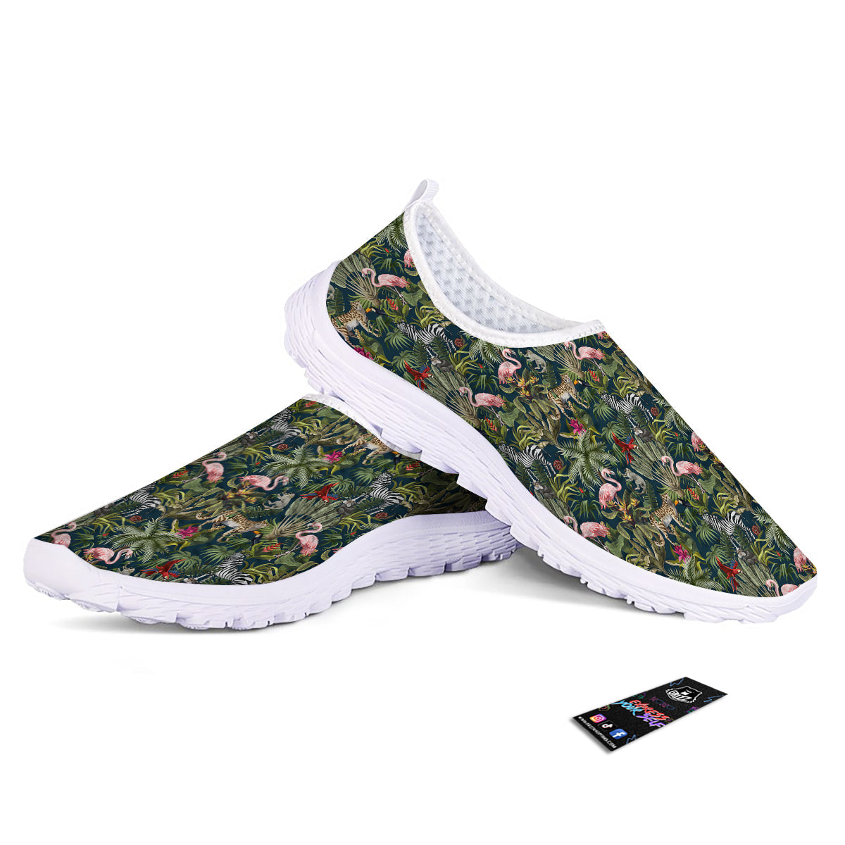 Tropical Cartoon Print Pattern Nurse Shoes-grizzshop