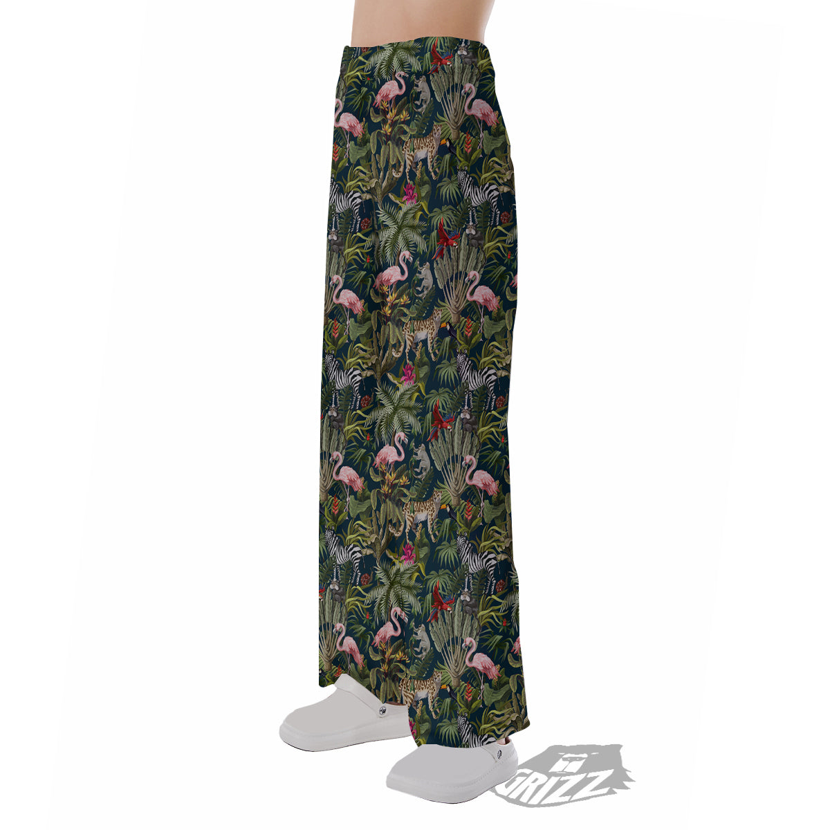 Tropical Cartoon Print Pattern Pajama Pants-grizzshop