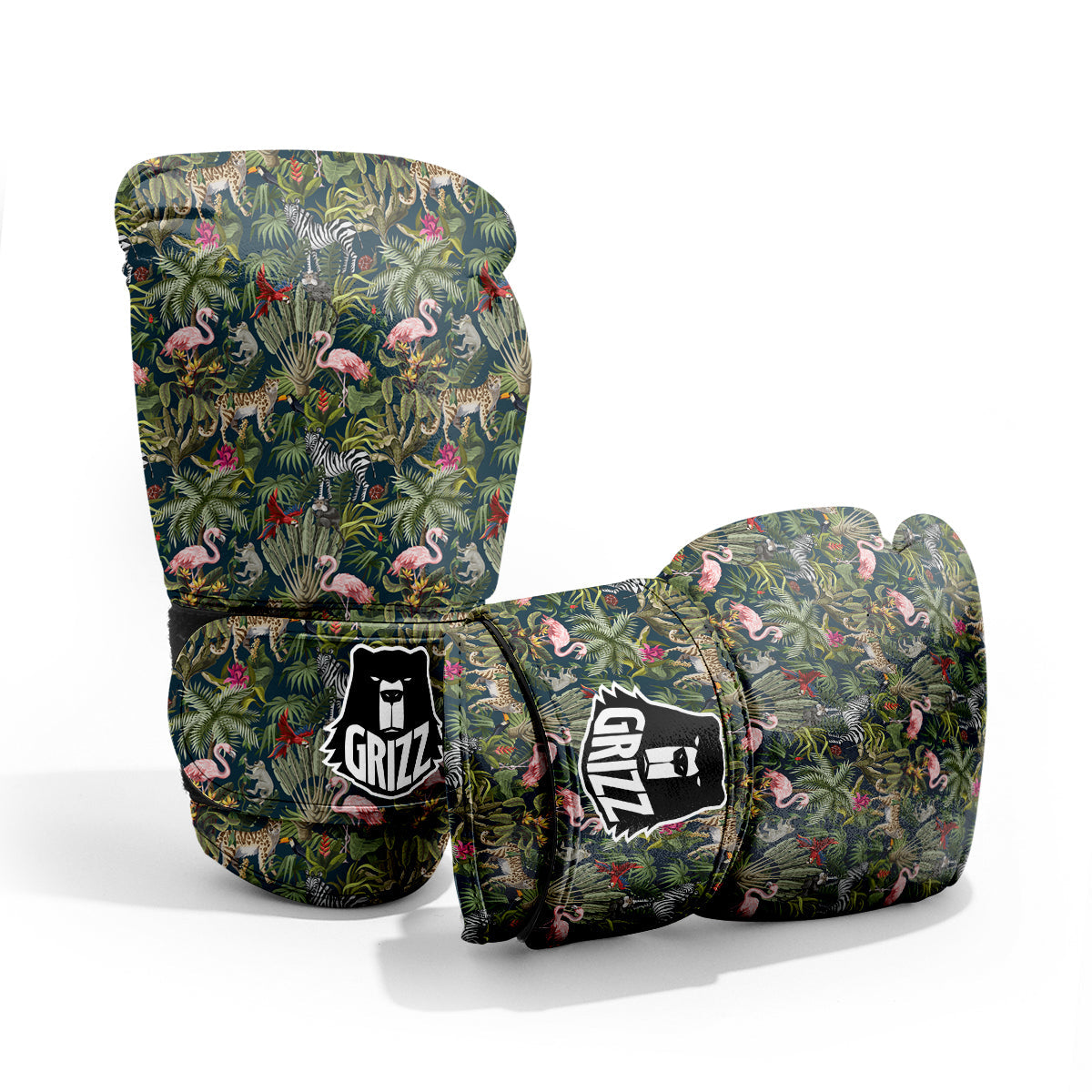 Tropical Cartoon Print Pattern Sparring Gloves-grizzshop