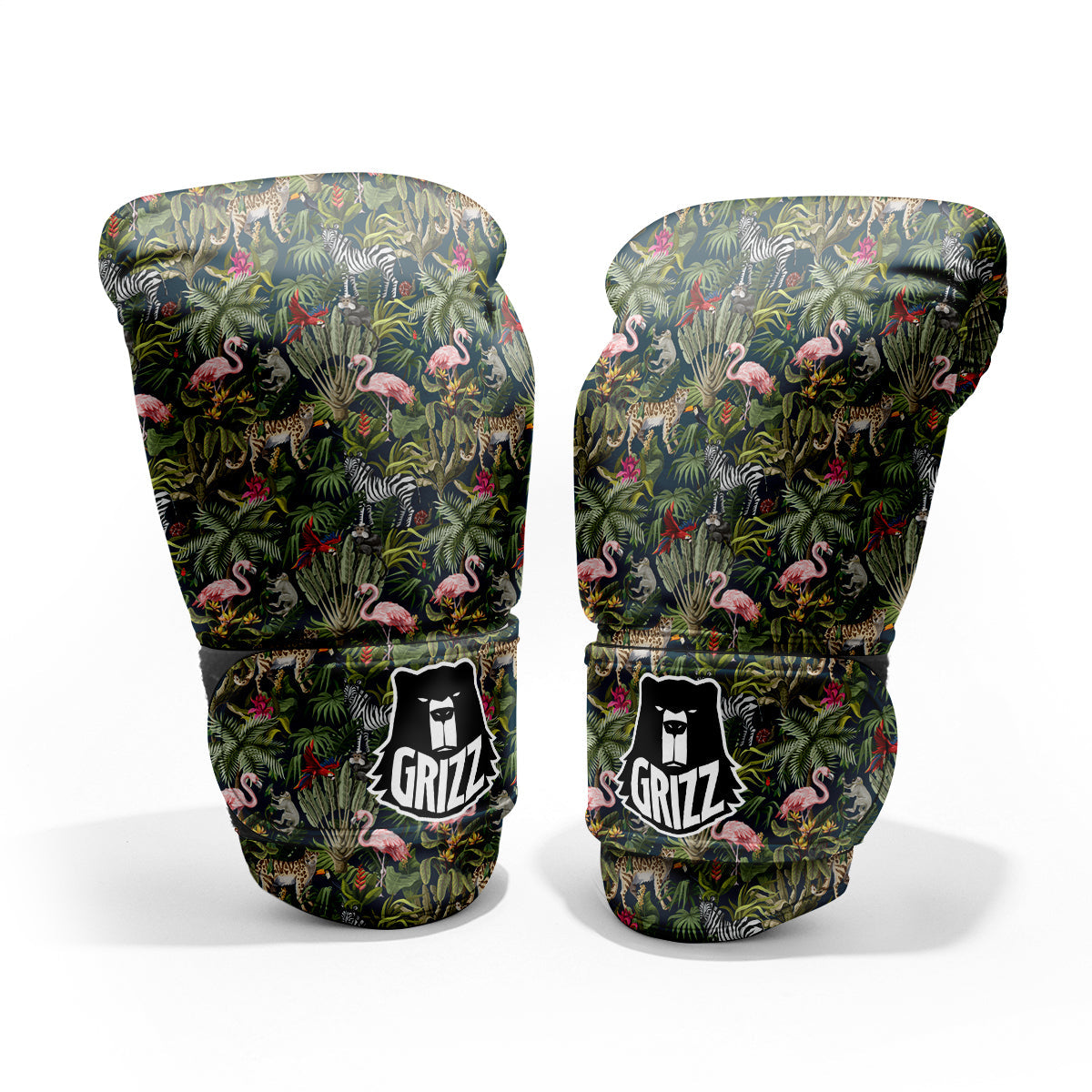 Tropical Cartoon Print Pattern Sparring Gloves-grizzshop