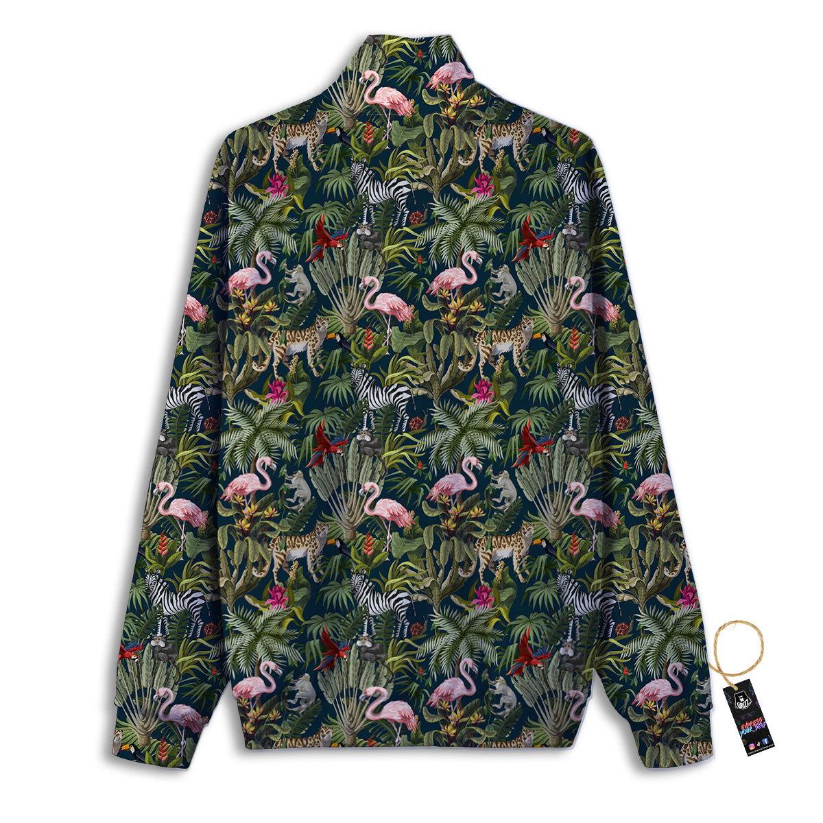Tropical Cartoon Print Pattern Track Jacket-grizzshop