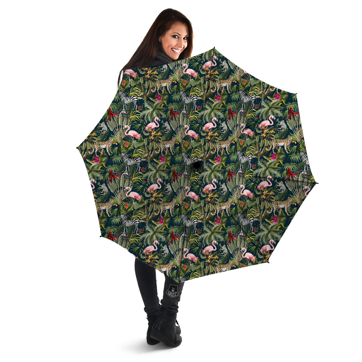 Tropical Cartoon Print Pattern Umbrella-grizzshop