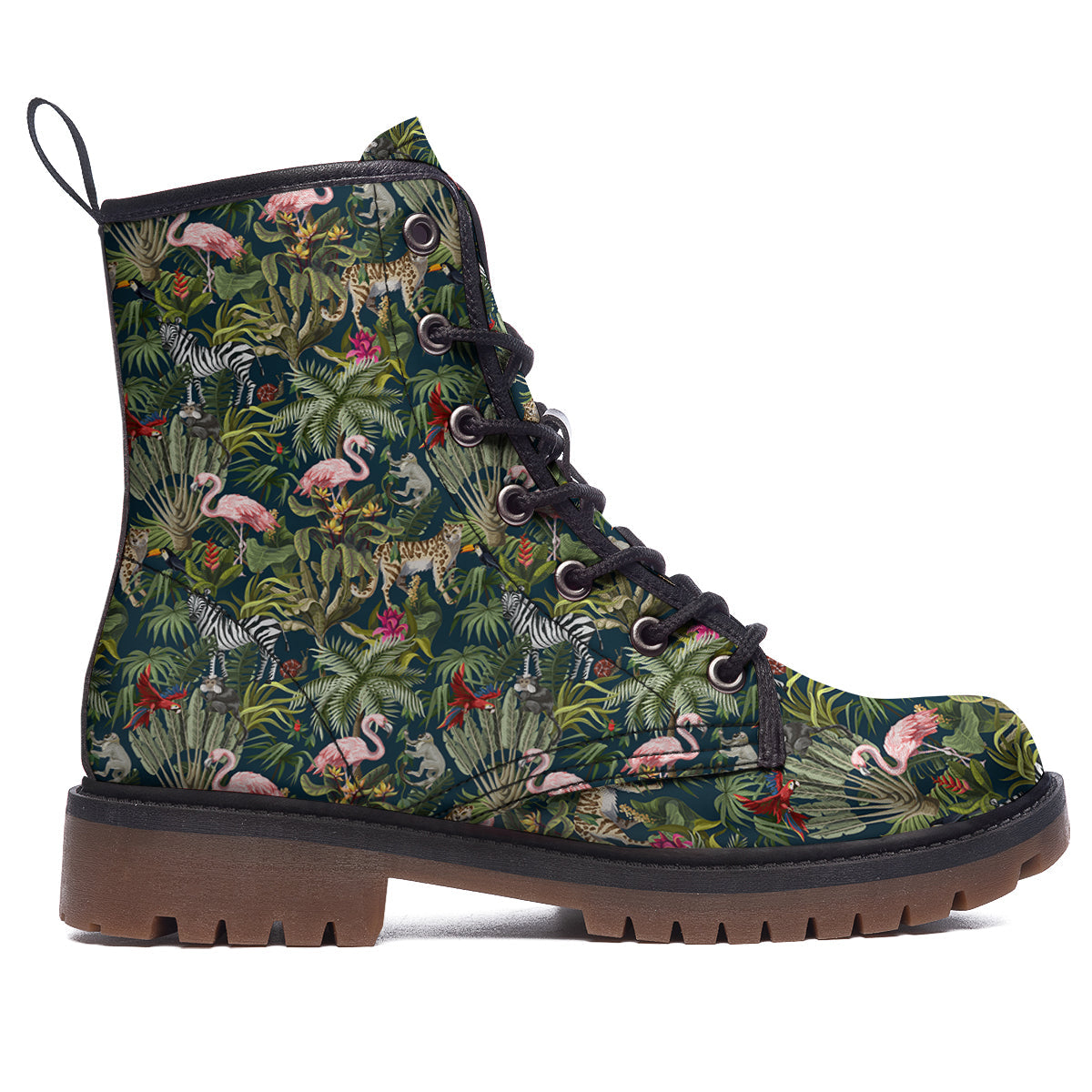 Tropical Cartoon Print Pattern Work Boots-grizzshop