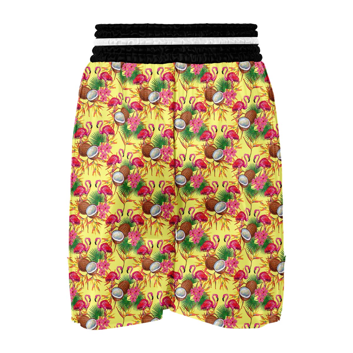 Tropical Coconut Flamingo Boxing Shorts-grizzshop