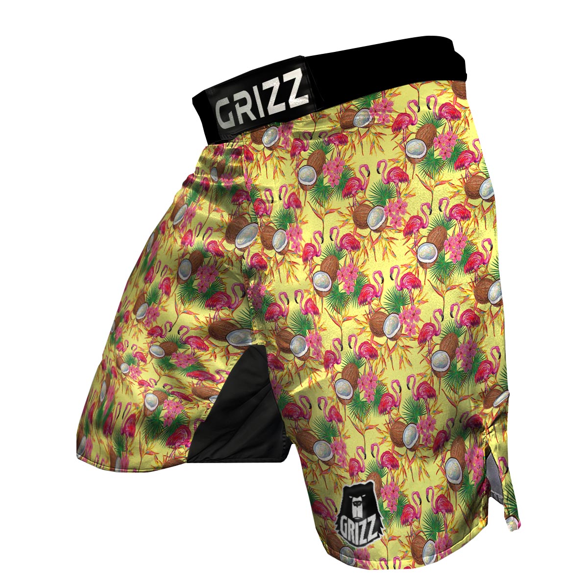 Tropical Coconut Flamingo MMA Shorts-grizzshop