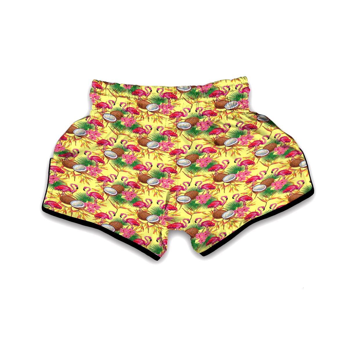 Tropical Coconut Flamingo Muay Thai Boxing Shorts-grizzshop