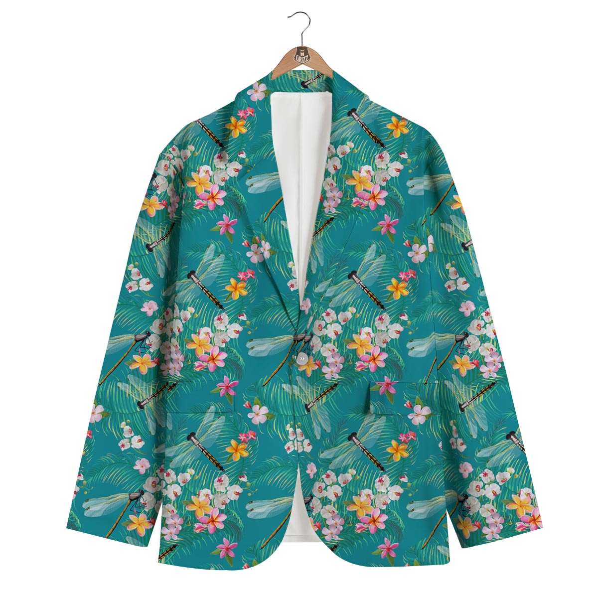 Tropical Dragonfly Men's Blazer-grizzshop