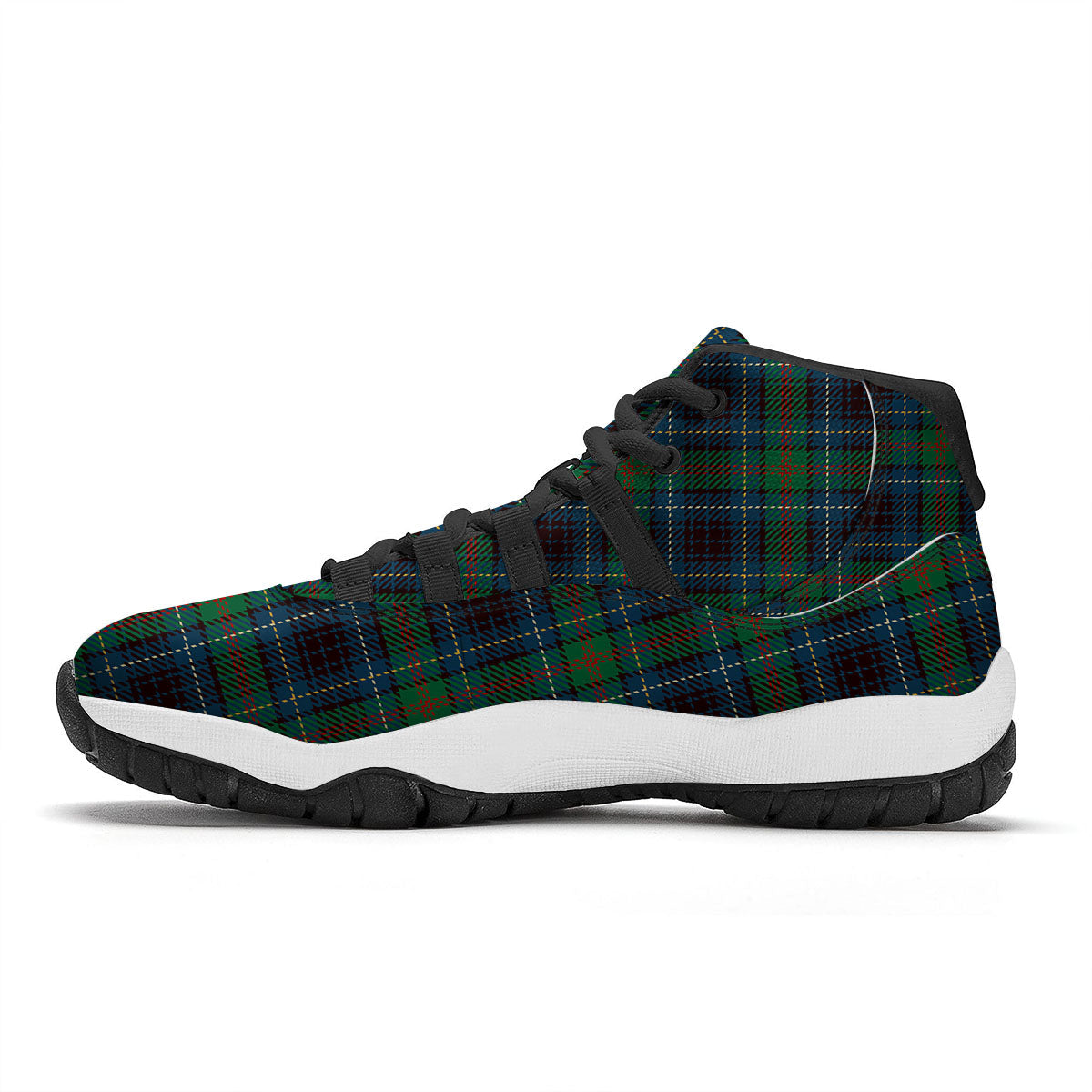 Tropical Embroidery Print Pattern Black Bball Shoes-grizzshop