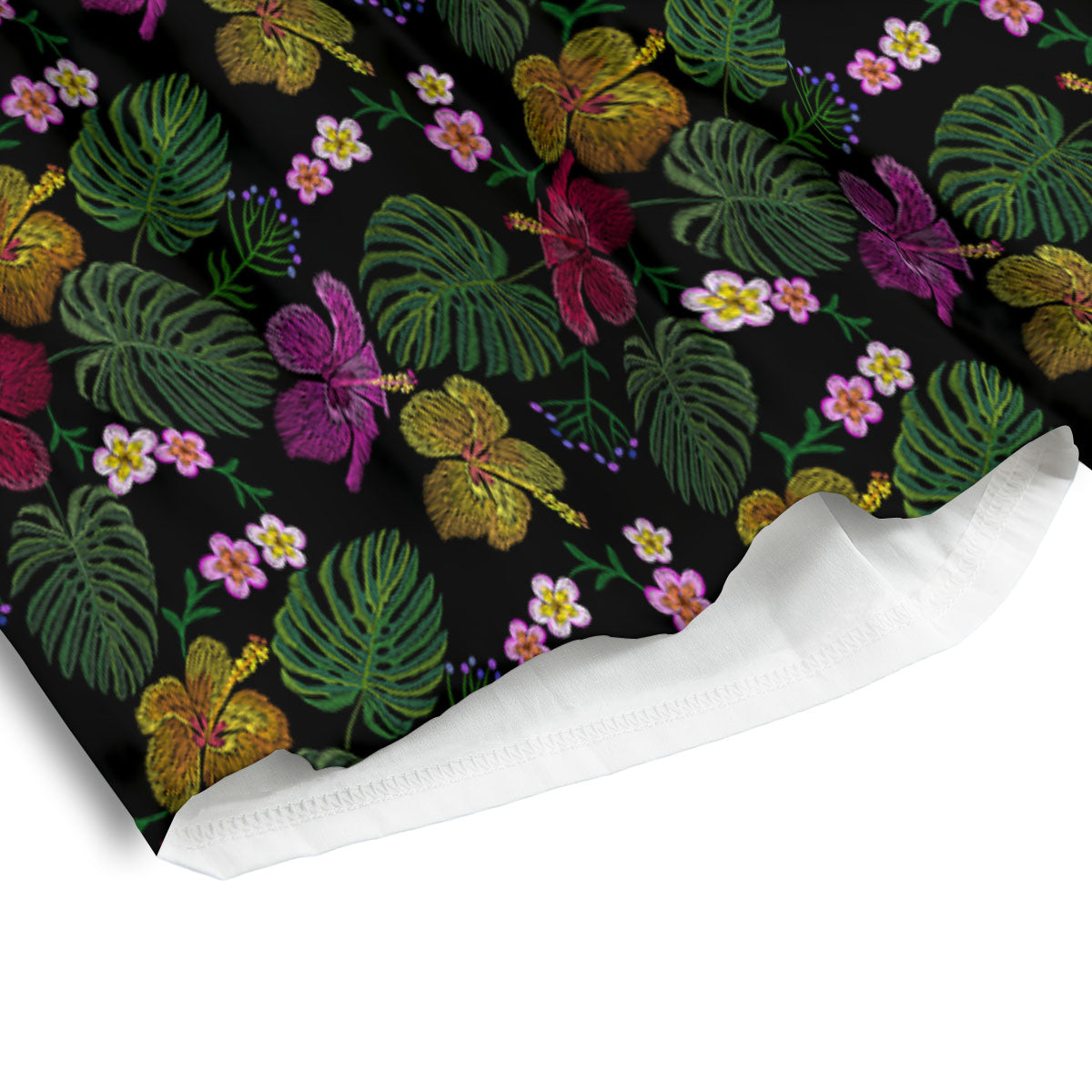 Tropical Embroidery Print Pattern Men's Athletic Shorts-grizzshop