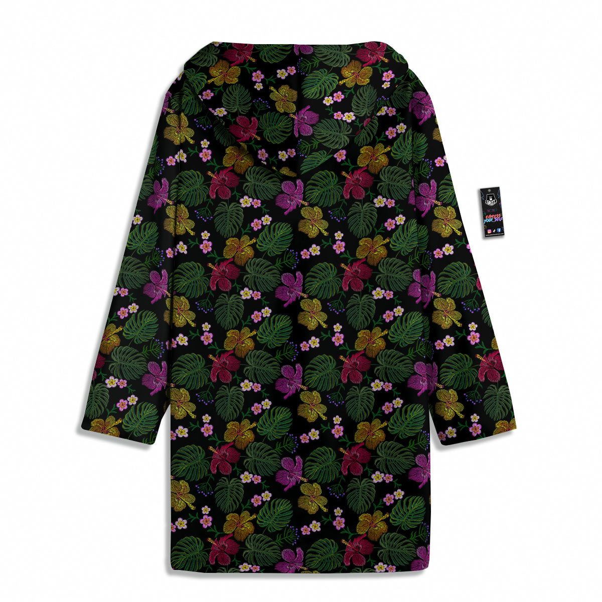 Tropical Embroidery Print Pattern Men's Windbreaker Jacket-grizzshop