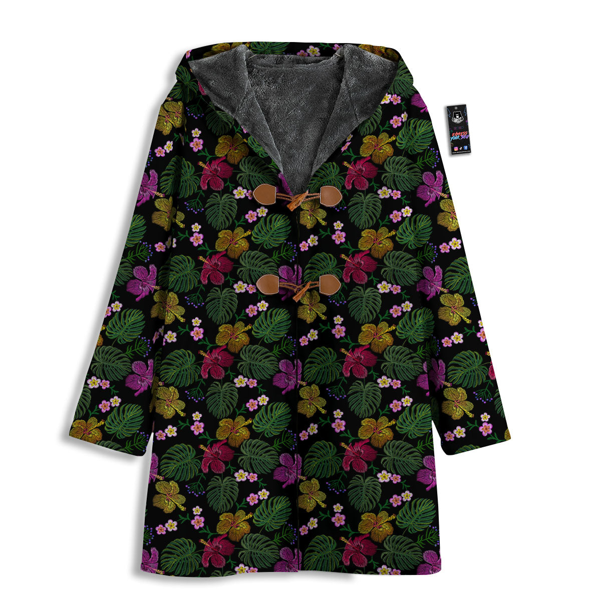 Tropical Embroidery Print Pattern Men's Windbreaker Jacket-grizzshop