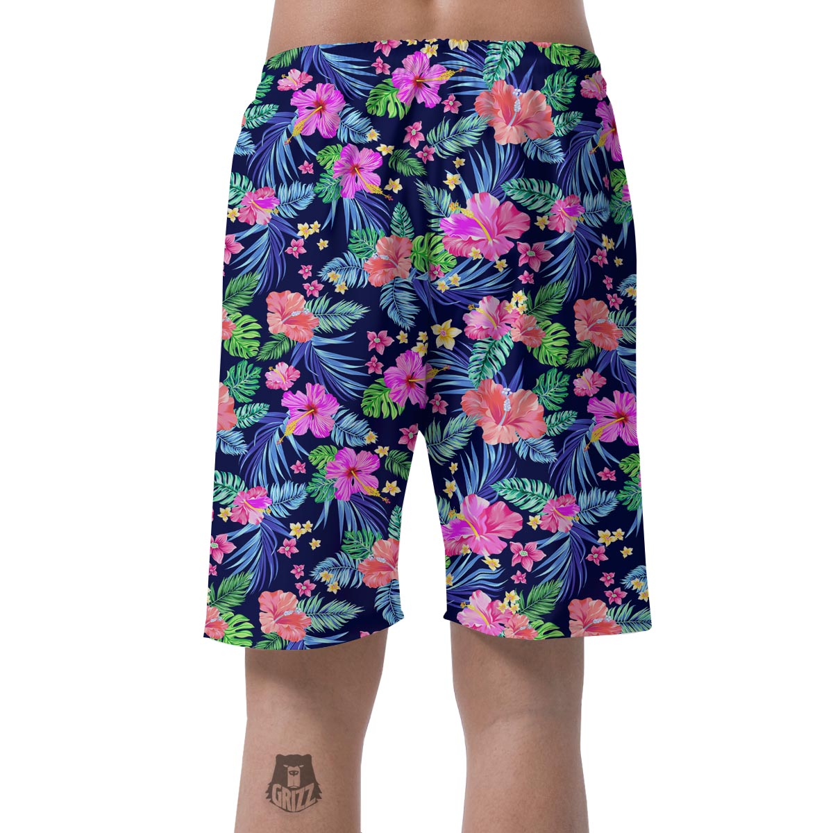 Tropical Exotic Flowers Hibiscus Hawaiian Print Men's Shorts-grizzshop