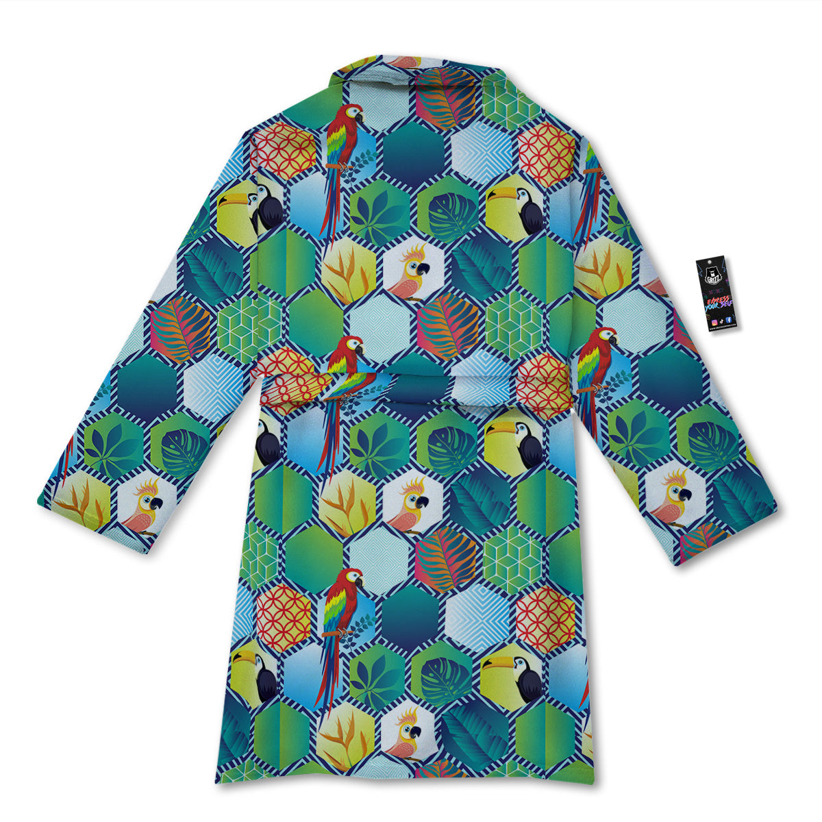 Tropical Exotic Hawaii Art Print Pattern Bathrobe-grizzshop