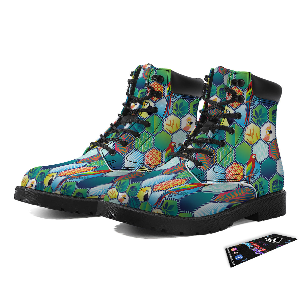 Tropical Exotic Hawaii Art Print Pattern Boots-grizzshop