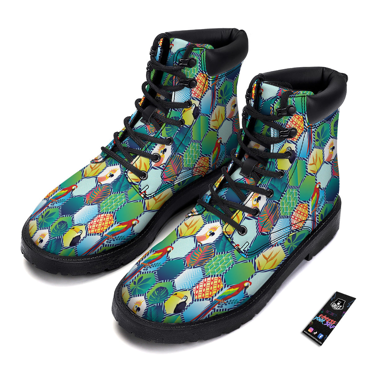 Tropical Exotic Hawaii Art Print Pattern Boots-grizzshop