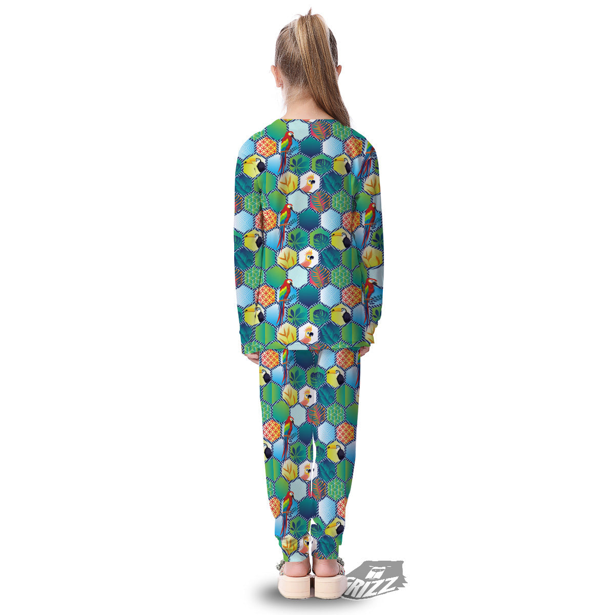 Tropical Exotic Hawaii Art Print Pattern Kid's Pajamas-grizzshop