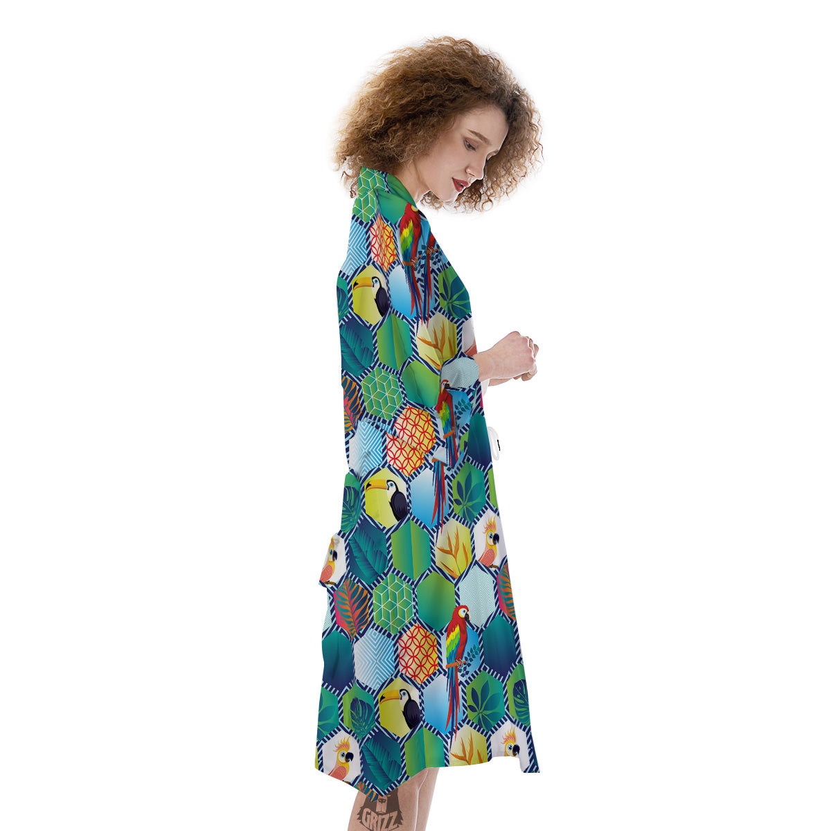 Tropical Exotic Hawaii Art Print Pattern Kimono-grizzshop