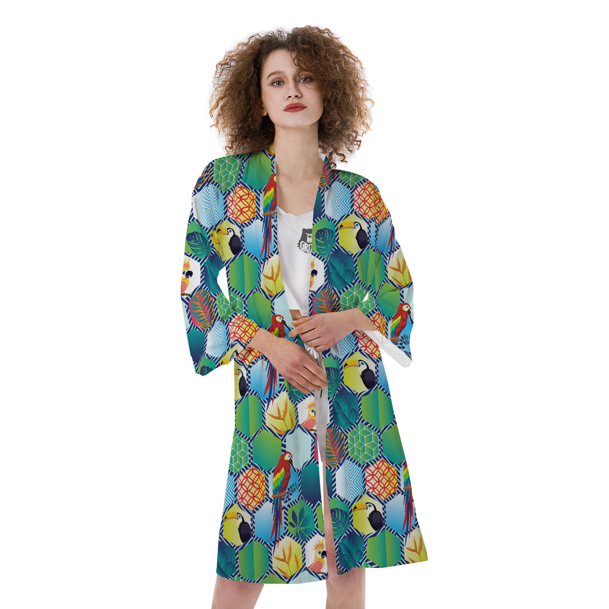 Tropical Exotic Hawaii Art Print Pattern Kimono-grizzshop