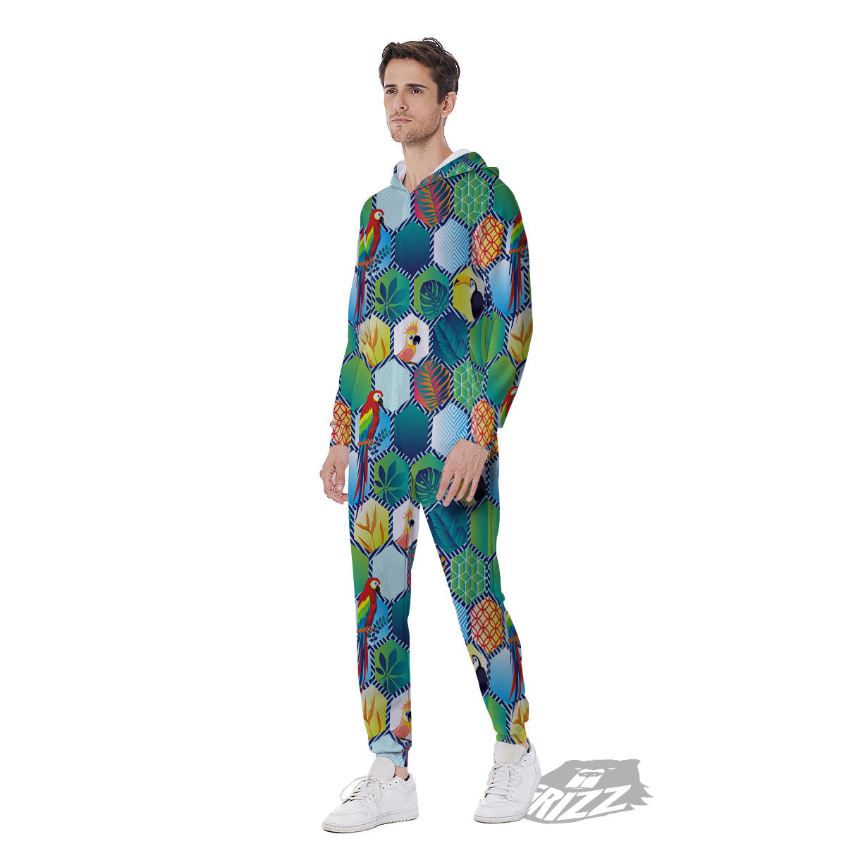 Tropical Exotic Hawaii Art Print Pattern Men's Jumpsuit-grizzshop