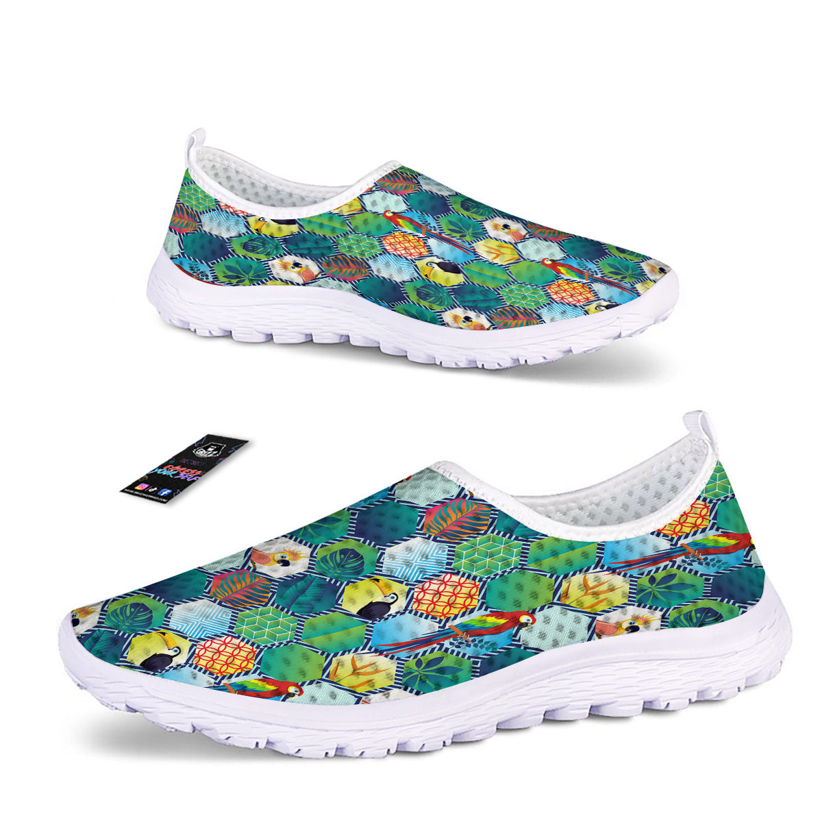 Tropical Exotic Hawaii Art Print Pattern Nurse Shoes-grizzshop