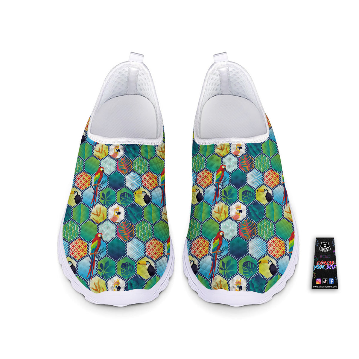 Tropical Exotic Hawaii Art Print Pattern Nurse Shoes-grizzshop