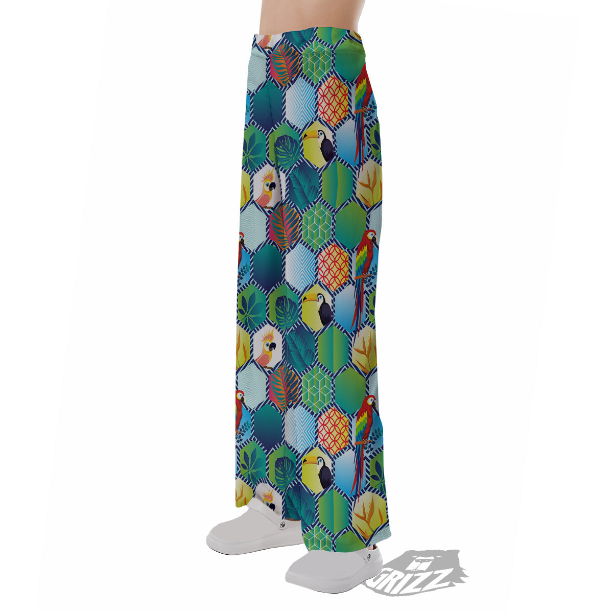 Tropical Exotic Hawaii Art Print Pattern Pajama Pants-grizzshop