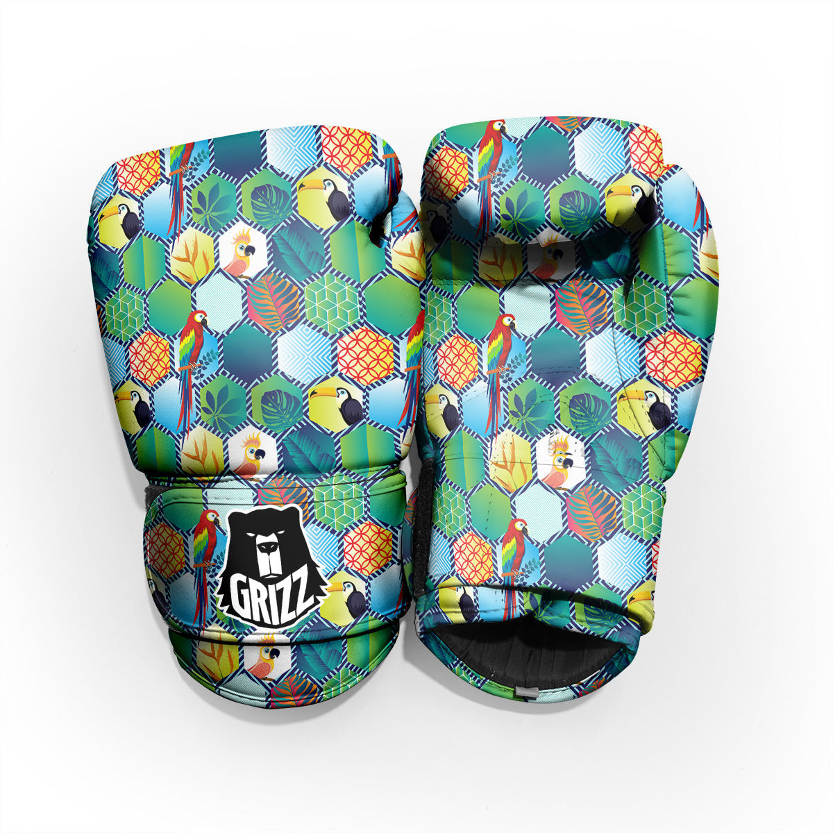 Tropical Exotic Hawaii Art Print Pattern Sparring Gloves-grizzshop