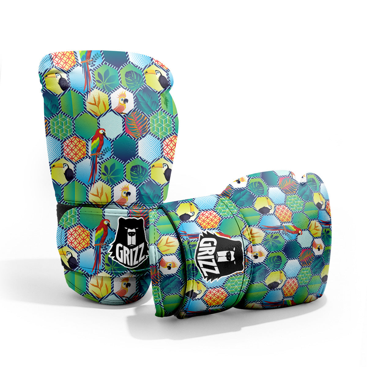 Tropical Exotic Hawaii Art Print Pattern Sparring Gloves-grizzshop