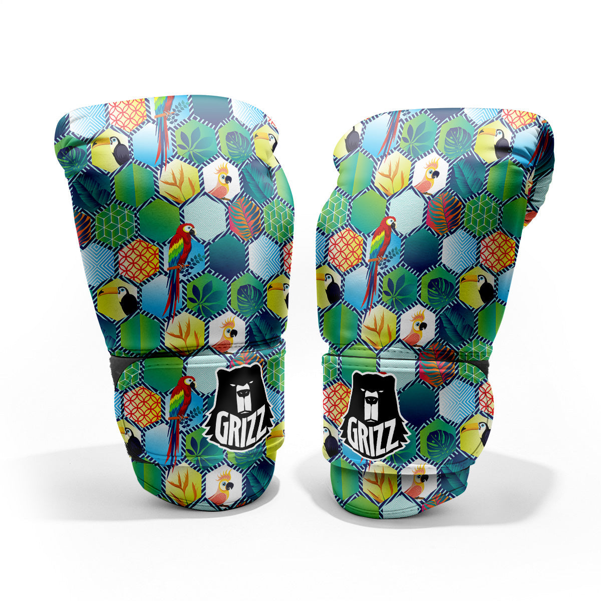 Tropical Exotic Hawaii Art Print Pattern Sparring Gloves-grizzshop