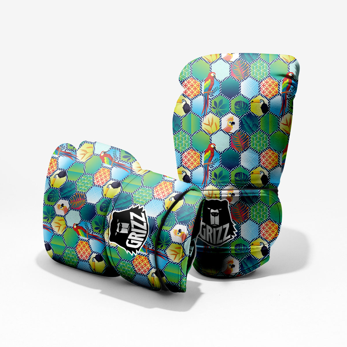 Tropical Exotic Hawaii Art Print Pattern Sparring Gloves-grizzshop