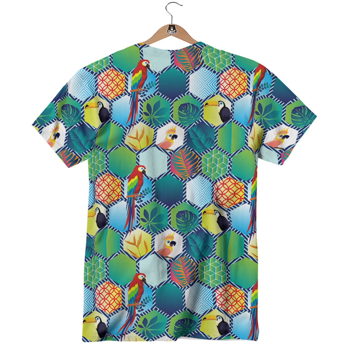 Tropical Exotic Hawaii Art Print Pattern T-Shirt-grizzshop