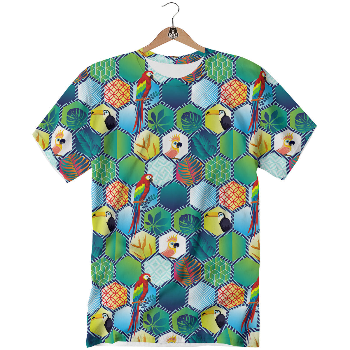 Tropical Exotic Hawaii Art Print Pattern T-Shirt-grizzshop