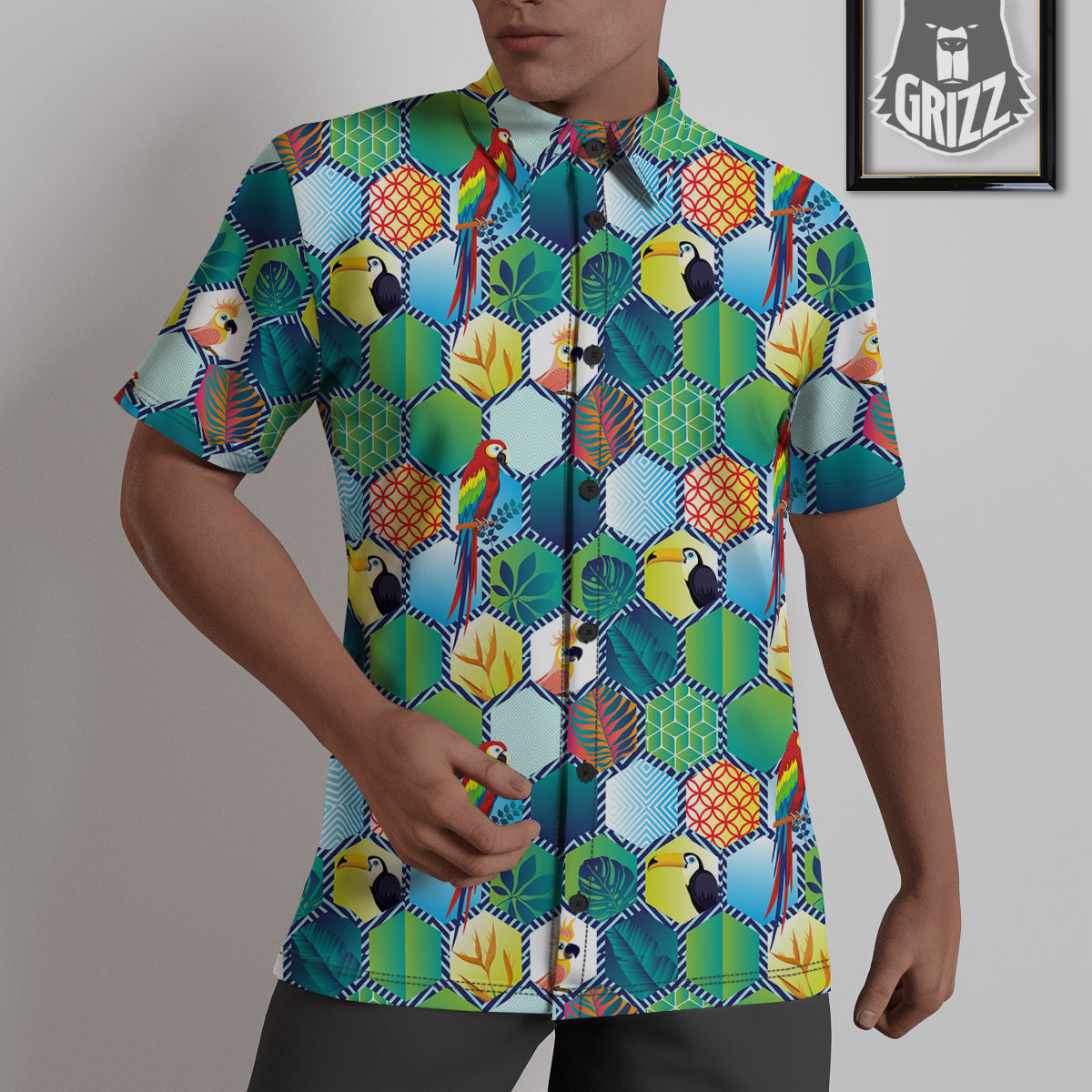 Tropical Exotic Hawaii Art Print Pattern Untucked Shirts-grizzshop