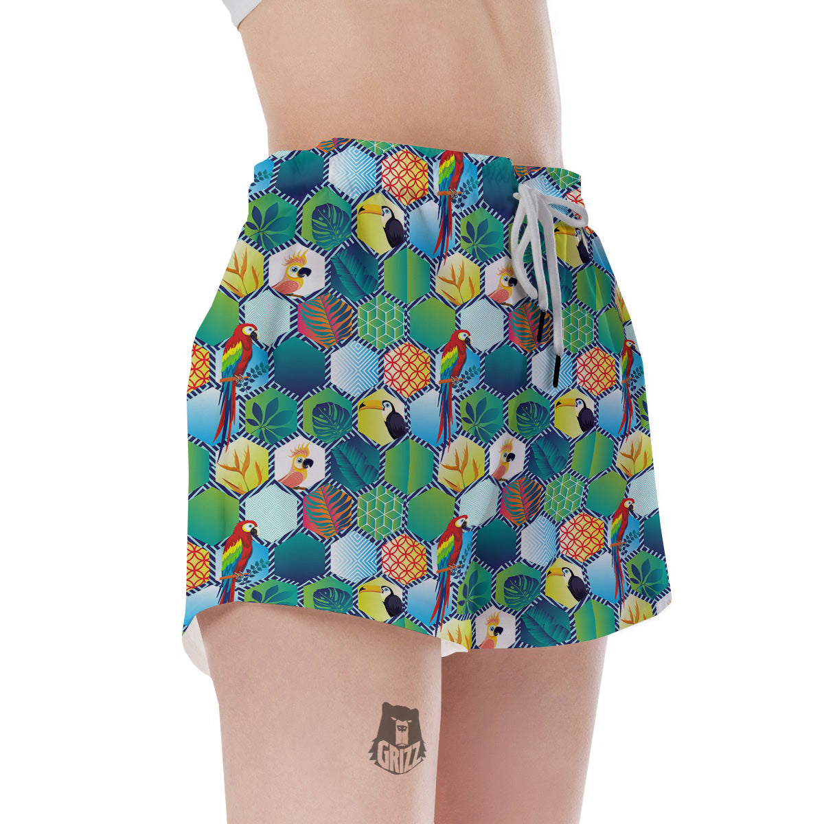 Tropical Exotic Hawaii Art Print Pattern Women's Shorts-grizzshop