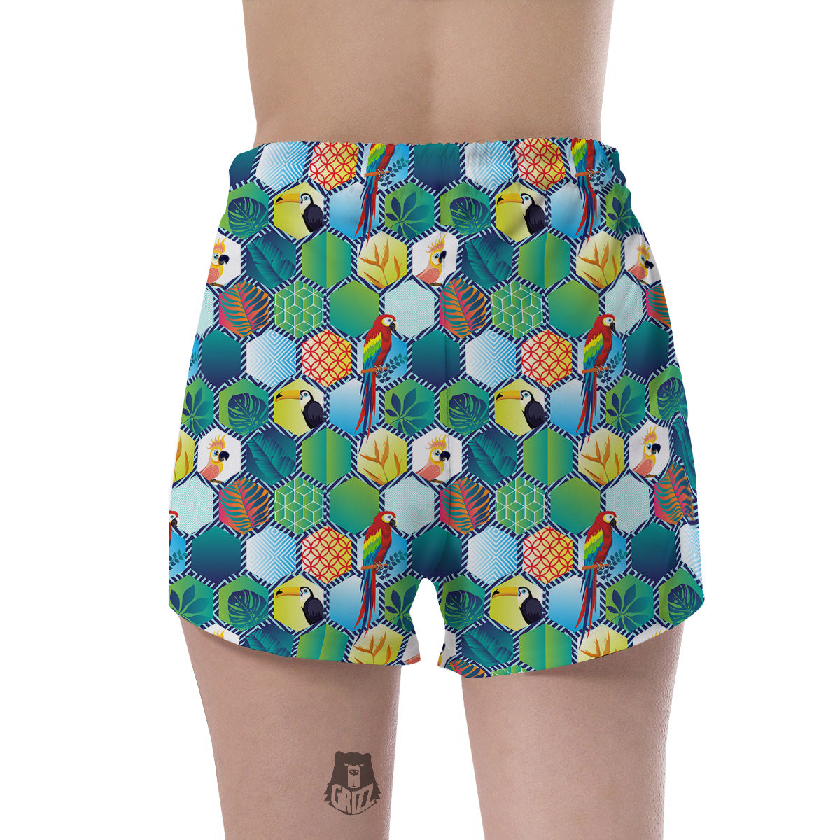 Tropical Exotic Hawaii Art Print Pattern Women's Shorts-grizzshop
