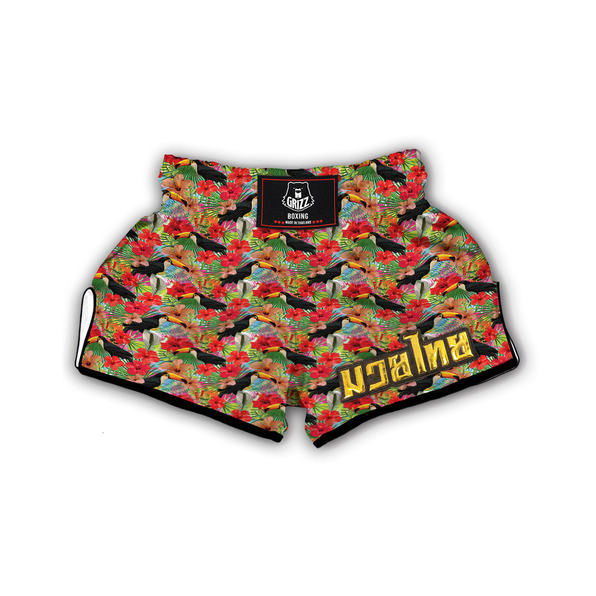 Tropical Exotic Hibiscus Bird Muay Thai Boxing Shorts-grizzshop