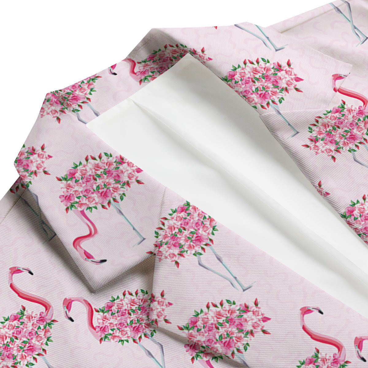 Tropical Flamingo Hawaiian Floral Pattern Print Men's Blazer-grizzshop