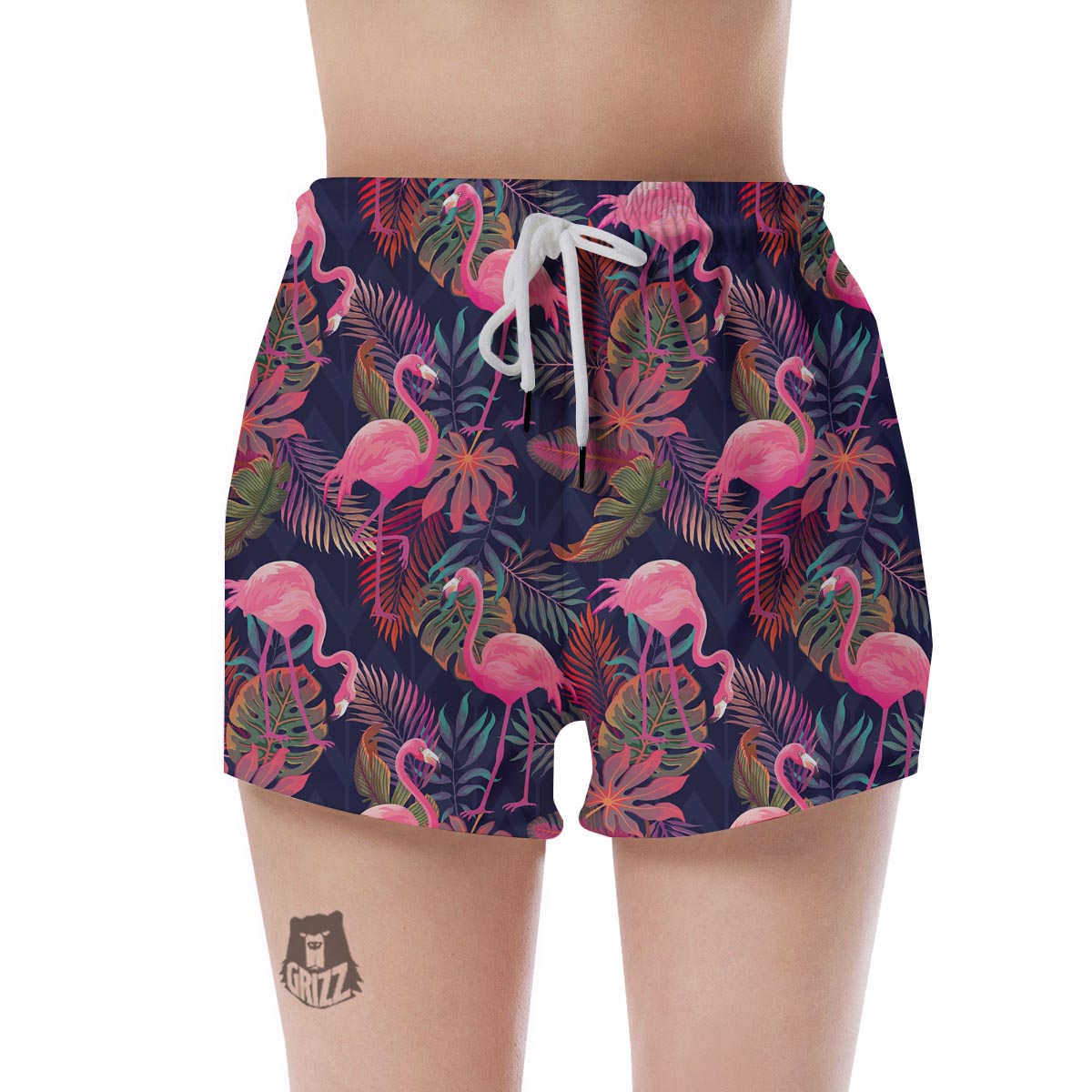 Tropical Flamingo Hawaiian Print Women's Shorts-grizzshop