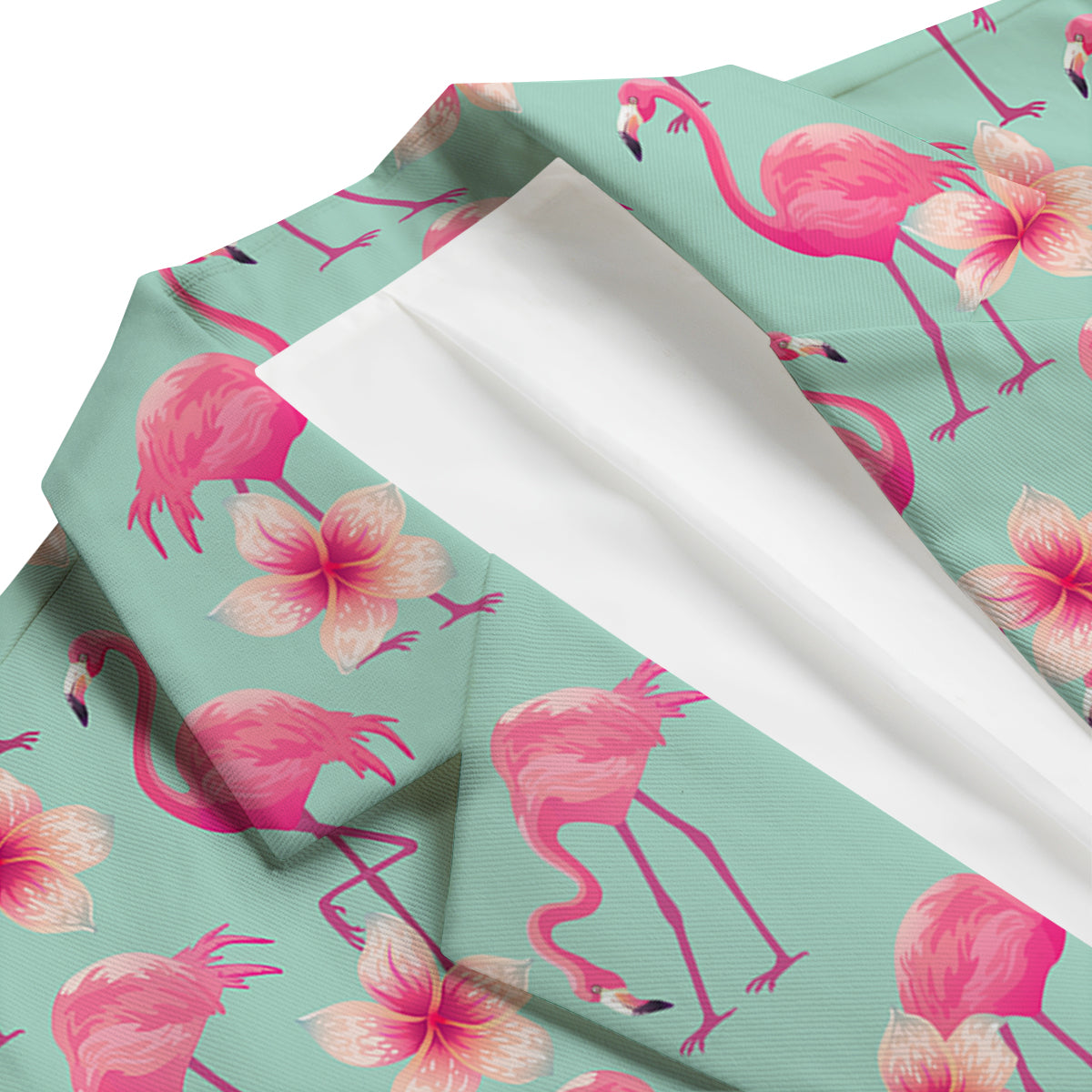 Tropical Flamingo Hibiscus Hawaiian Floral Pattern Print Men's Blazer-grizzshop