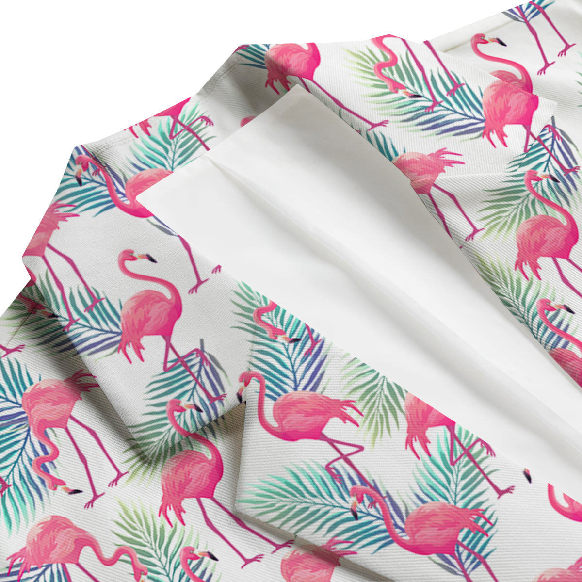 Tropical Flamingo Palm Leaf Men's Blazer-grizzshop