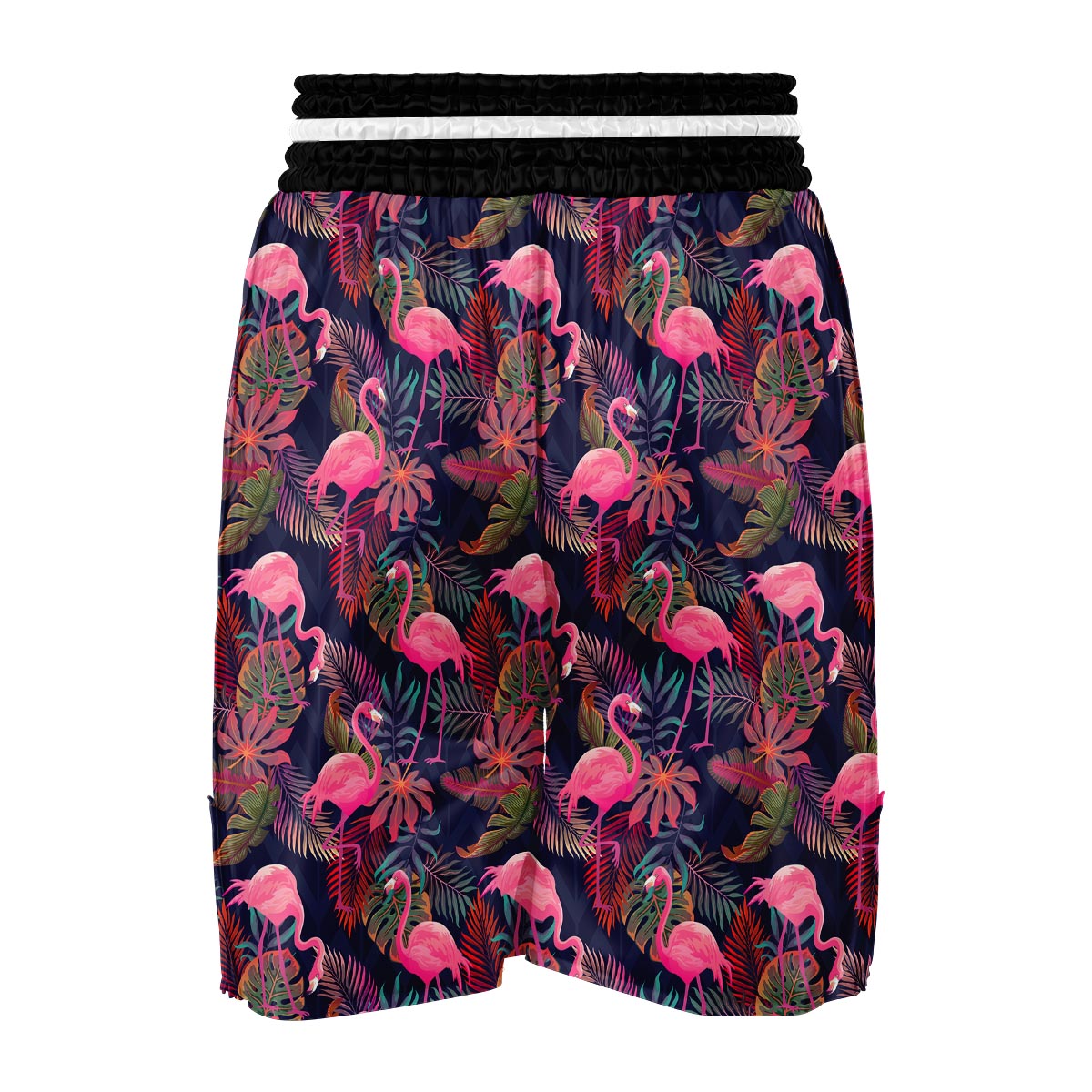 Tropical Flamingo Palm Leaves Hawaiian Floral Pattern Print Boxing Shorts-grizzshop