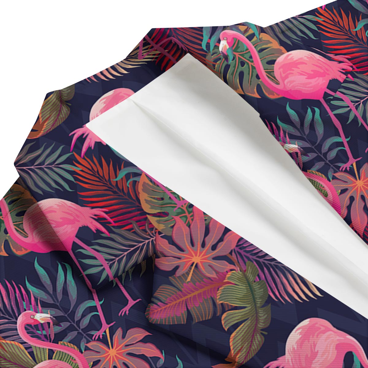 Tropical Flamingo Palm Leaves Hawaiian Floral Pattern Print Men's Blazer-grizzshop