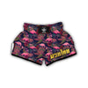 Tropical Flamingo Palm Leaves Hawaiian Floral Pattern Print Muay Thai Boxing Shorts-grizzshop